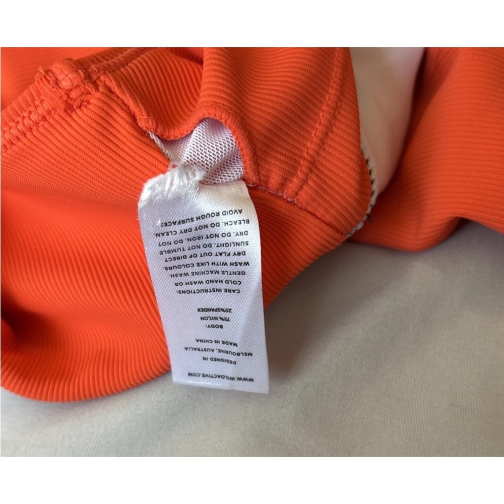 Bright Orange Athletic Top With Matching Leggings S